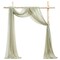 Wedding Arch Draping Fabric 2 Panels 20Ft Sage Green Chiffon Fabric Drapes Arbor Drapery Wedding Ceremony Reception Swag Decorations